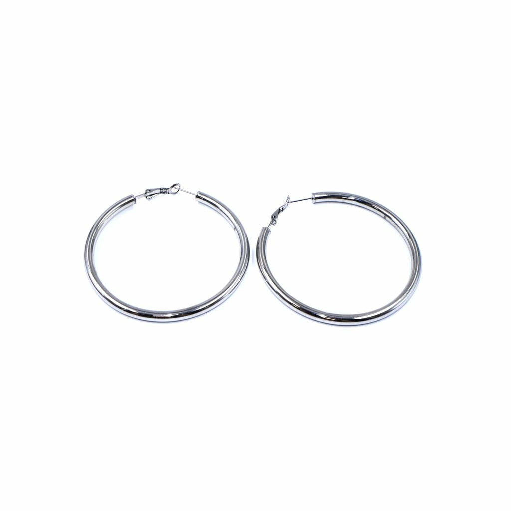 Boucles d'oreilles Créola taille moyenne (Or et Argent) Boucles d'oreilles Signé L Argent