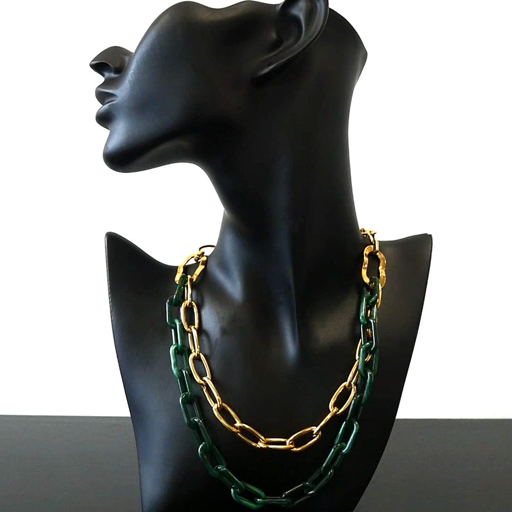 Collier à chaînes Verde Collier Signé L   