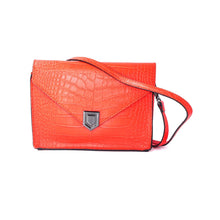 Sac Crocéa - Orange Sac Signé L Orange Croûte de cuir 